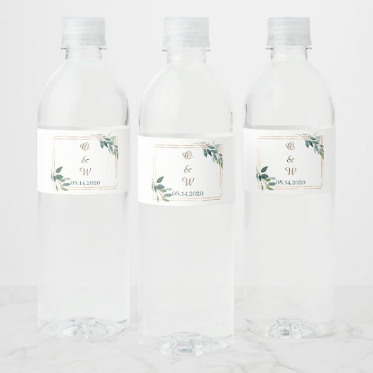 Greenery Beverage Label Set Waterfles Etiket (Flessen)