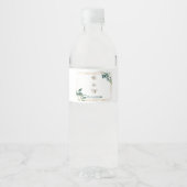 Greenery Beverage Label Set Waterfles Etiket (Voorkant)