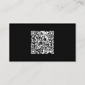 Greenery Black and Gold QR Code Wedding Website Informatiekaartje (Achterkant)