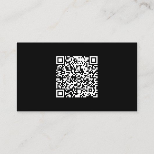 Greenery Black and Gold QR Code Wedding Website Informatiekaartje (Achterkant)