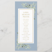 Greenery Blue Heilige Commune Prayer Kaart Bladwij (Achterkant)