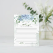 Greenery Blue hydrangea Advice Parents Baby shower (Staand voorkant)