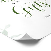 Greenery Blue hydrangea Cards en Gift Baby shower Poster (Hoek)