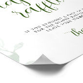 Greenery Blue hydrangea Diaper Baby shower Raffle Poster (Hoek)