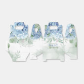 Greenery Blue hydrangea is een Baby shower Bedankdoosjes (Uitgevouwen)