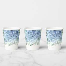 Greenery Blue hydrangea is een Baby shower Papieren Bekers