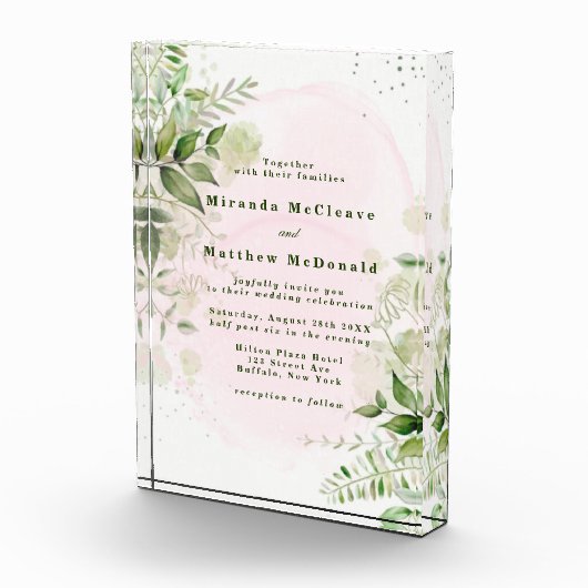 Greenery Blush Pink Airy Keepomwille Wedding Invit Fotoblokken (Rechts)