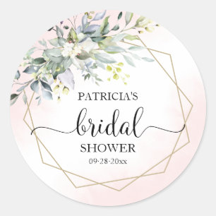 Greenery Blush Vrijgezellenfeest Ronde Sticker