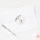 Greenery Blush Vrijgezellenfeest Ronde Sticker (Envelop)