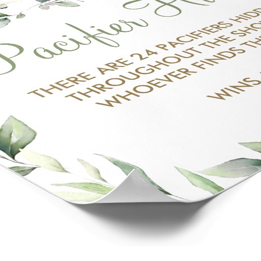 Greenery Boerderij Barnyard Animals Pacifier Hunt Poster (Hoek)