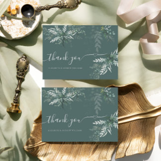 Greenery Boho bruiloft Bedankkaart