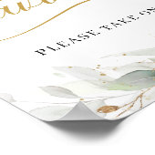 Greenery boho eucalyptus Gold verlaat het bord Poster (Hoek)