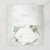 Greenery boho gold geometric watercolour wedding (Buitenkant ongevouwen)