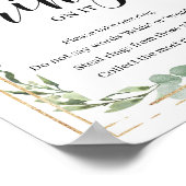 Greenery boho Succulent Zet een ring op het spelbo Poster (Hoek)