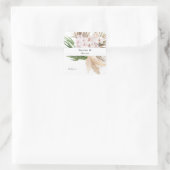 Greenery Boho Tropical Floral bedankt Vierkante Sticker (Tas)