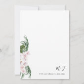 Greenery Boho Tropical Floral Wedding Kaart (Achterkant)