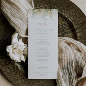 Greenery Boho Wildflower Dinner Menu