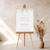 Greenery Boho Wildflower Repetitie Diner Welkom Poster