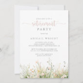 Greenery Boho Wildflower Retirement Party Kaart (Voorkant)