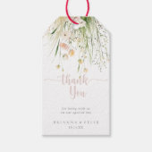 Greenery Boho Wildflower Wedding Bedankt Cadeaulabel (Voorkant)