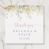 Greenery Boho Wildflower Wedding Favoriete Labels (Voorkant)