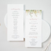Greenery Boho Wildflower Wedding Program Programma