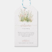 Greenery Boho Wildflower Wedding Welkom Gift Label Cadeaulabel (Voorkant)