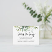 Greenery Book Request Baby shower Enclosure Informatiekaartje (Staand voorkant)