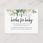 Greenery Book Request Baby shower Enclosure Informatiekaartje (Voorkant)