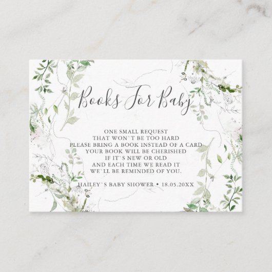 Greenery Books for Baby Informatiekaartje (Voorkant)