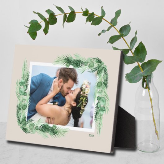 Greenery Border Ingebouwd Easel tafelblad Fotoplaat