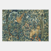GREENERY, BOSBOUWDIEREN, fazant, vossen, groene bl Inpakpapier Vel (Voorkant)