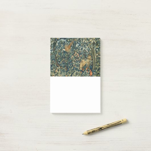 GREENERY,BOSBOUWDIEREN Fox,fazant,groene bloemen Post-it® Notes (Op bureau)