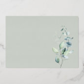 Greenery Botanic Script Sweet 16 Folie Invitation Folie Uitnodiging (Achterkant)