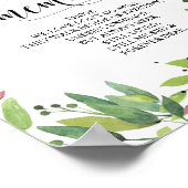 Greenery Botanical in Loving Memory Memorial Sign Poster (Hoek)