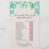 Greenery Botanical Wreate "Hij zei dat ze zei: Gam Flyer (Voorkant)