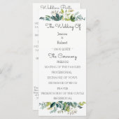 Greenery Bouquet Wedding Program Programma (Voorkant / Achterkant)