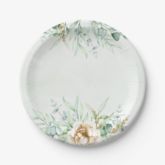 Greenery Boy Baby shower Paper Bord (Voorkant)