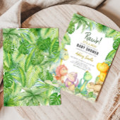 Greenery Boy Dinosaurus Baby shower Kaart