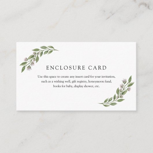 Greenery Branch en Lavendel behuizing Kaart (Voorkant)