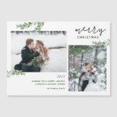 Greenery Branches 2 Foto Magnetic kerstKaart (Voorkant)