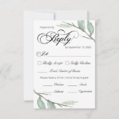 Greenery Branches RSVP-kaart Aankondiging (Voorkant)