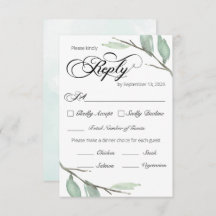 Greenery Branches RSVP-kaart