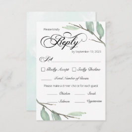 Greenery Branches RSVP-kaart Aankondiging