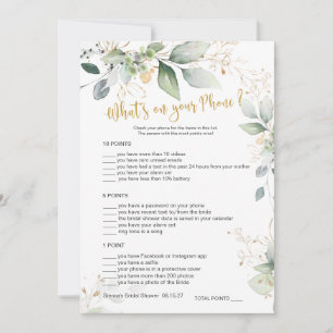 Greenery Bridal Game Wat is er op je Kaart? Advieskaart