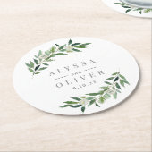 Greenery bruiloft Onderzetters (Gebogen)