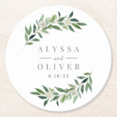 Greenery bruiloft Onderzetters (Voorkant)