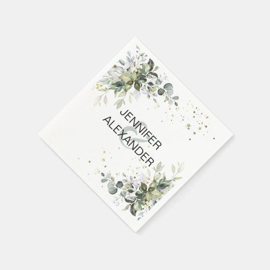 Greenery bruiloft servet (Hoek)