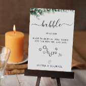 Greenery Bubble Verstuur uit teken, bruiloft teken Kaart