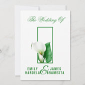 Greenery Cala Lily Wedding Kaart (Achterkant)